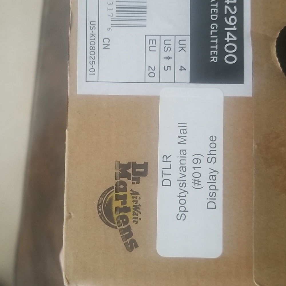 Dr Martens 1460 Blue Cosmic Glitter Boots - Picture 8 of 15